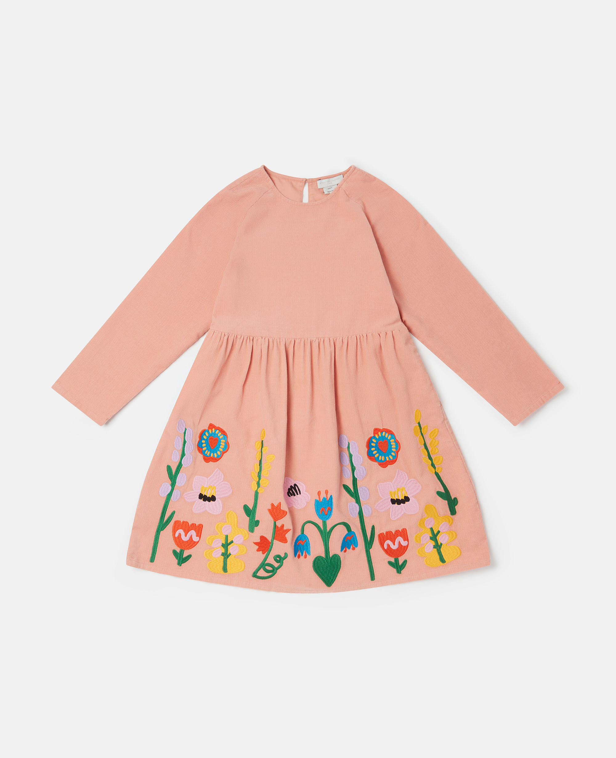 Stella Mccartney Flower Embroidery Skater Dress In Blue