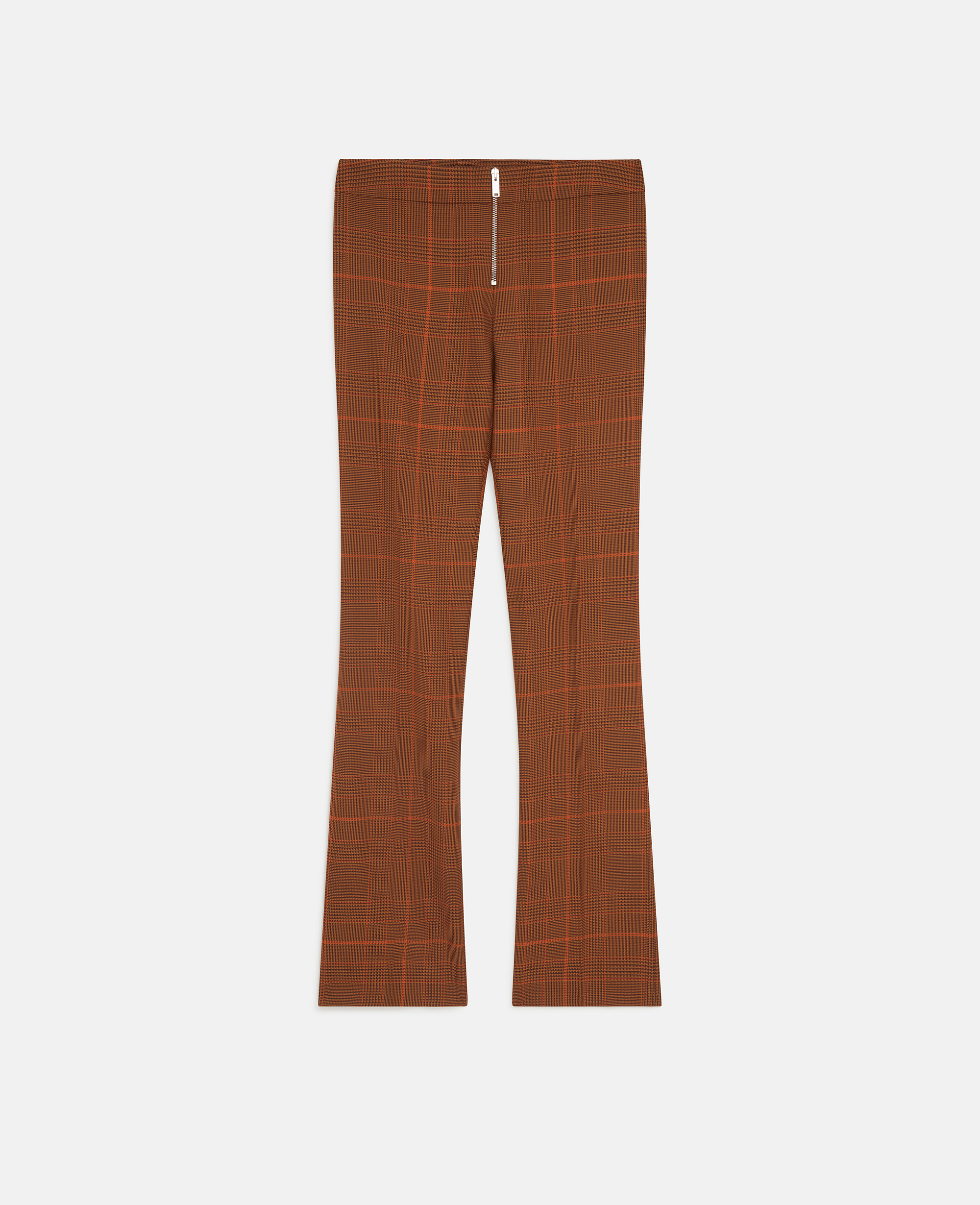 Stella Mccartney Prince Of Wales Check Slim Fit Trousers In Amber Rose