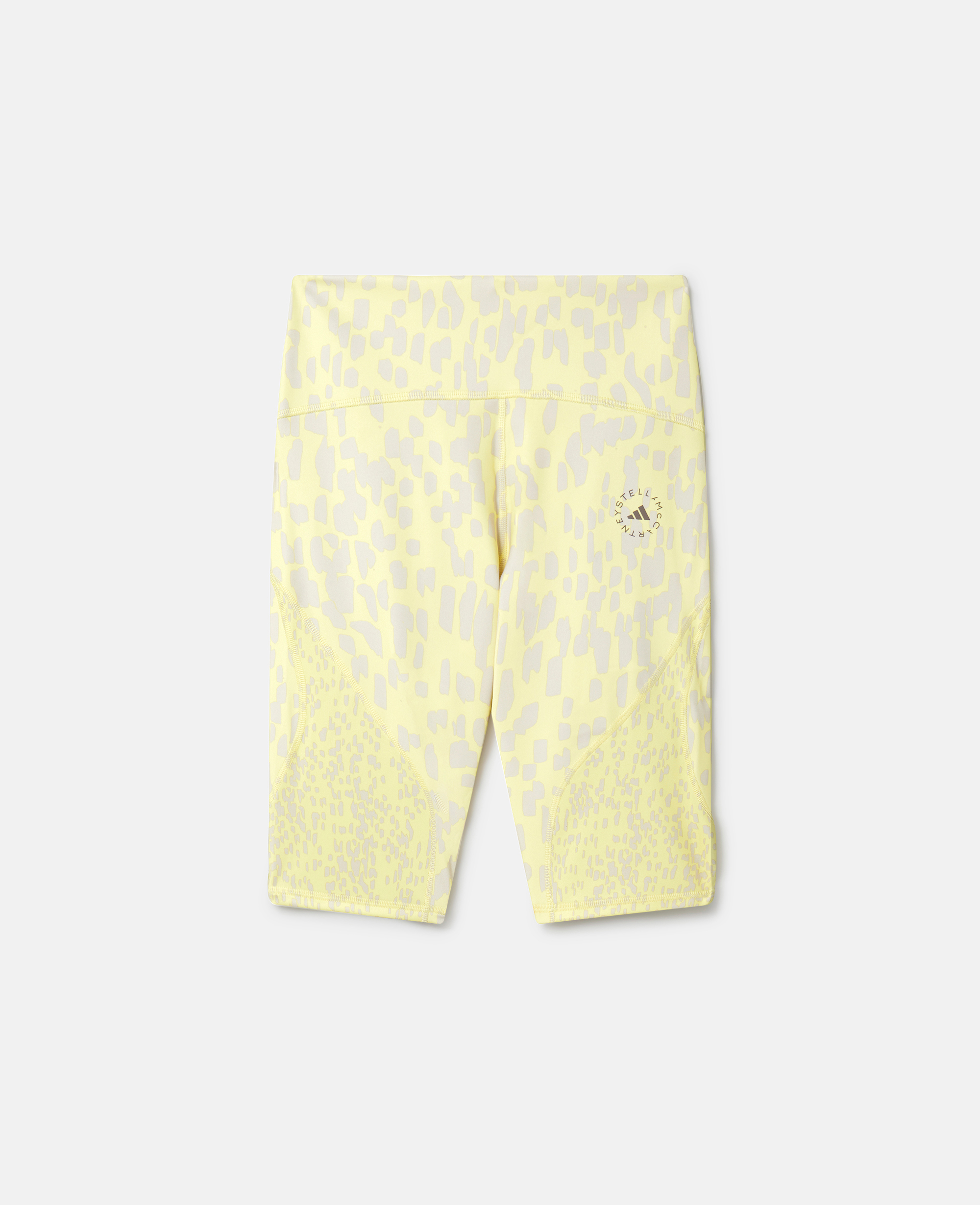 Shop Stella Mccartney Truepurpose Optime Training Cycling Shorts In Blush Yellow/chalk Pearl