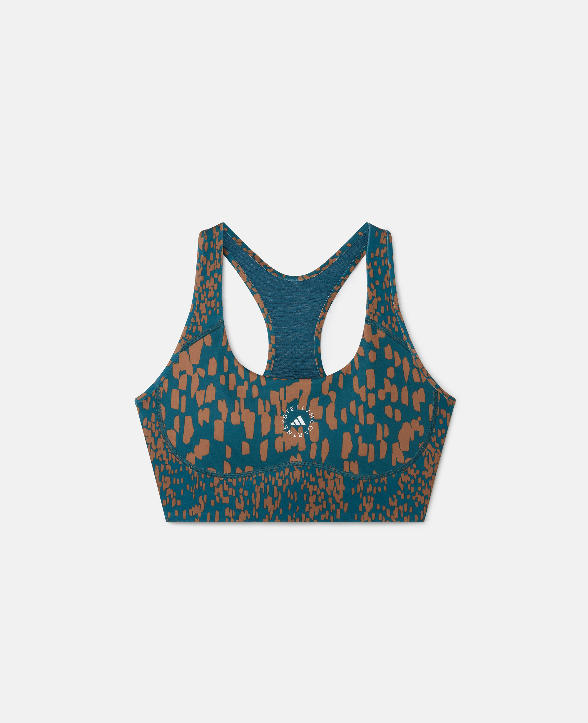 Shop Stella Mccartney Truepurpose Power Impact Medium Support Sports Bra In Tech Mineral/timber