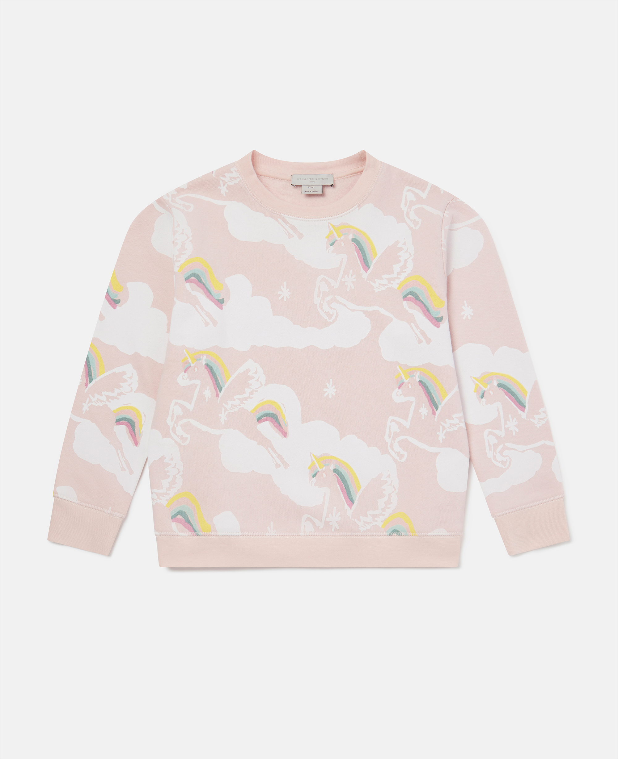 Stella Mccartney Kids' Unicorn-print Cotton Sweatshirt In Light Blue