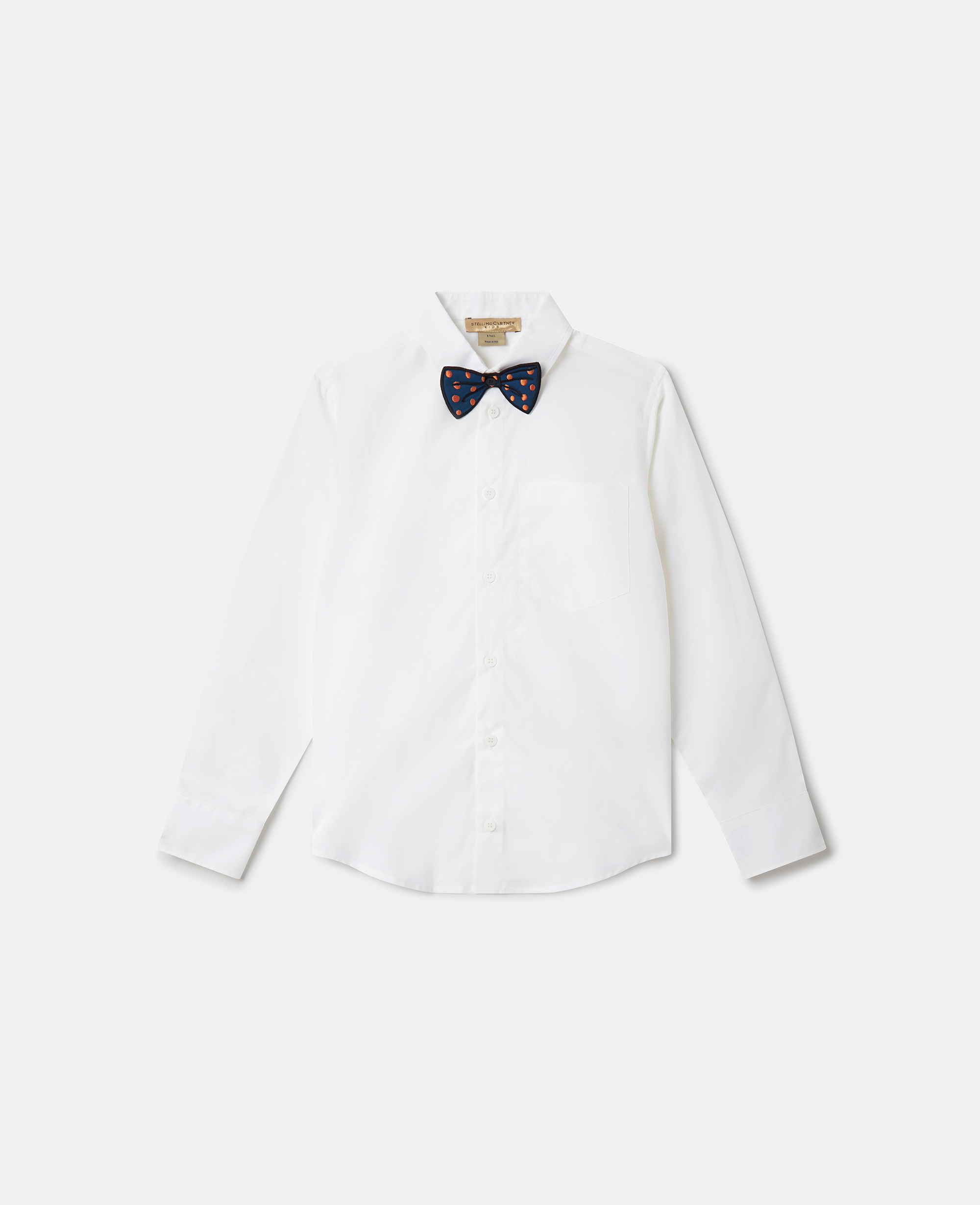 Stella Mccartney Kids' Oxford Shirt With Bowtie In White