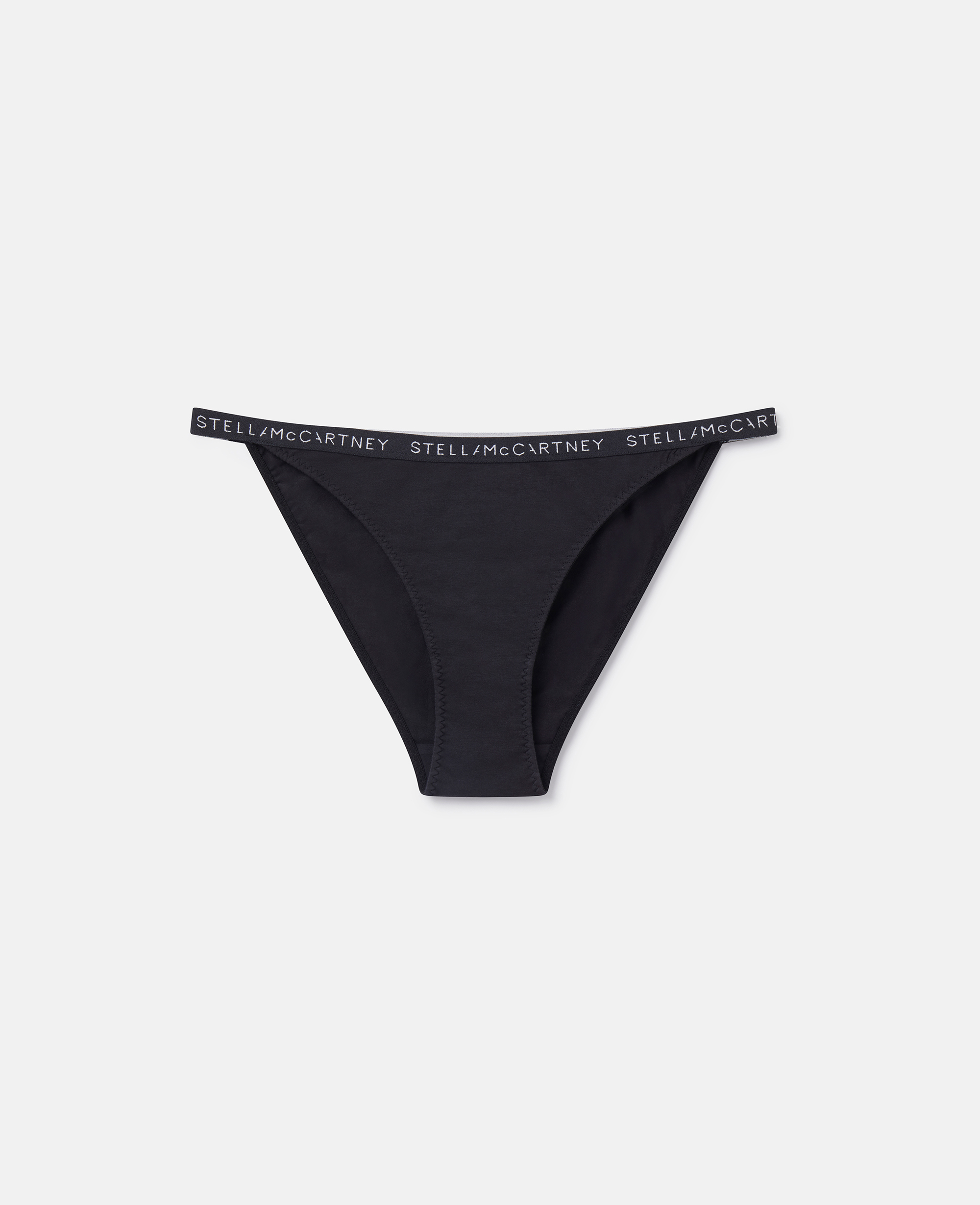 Shop Stella Mccartney Logo Tape String Bikini Briefs In White