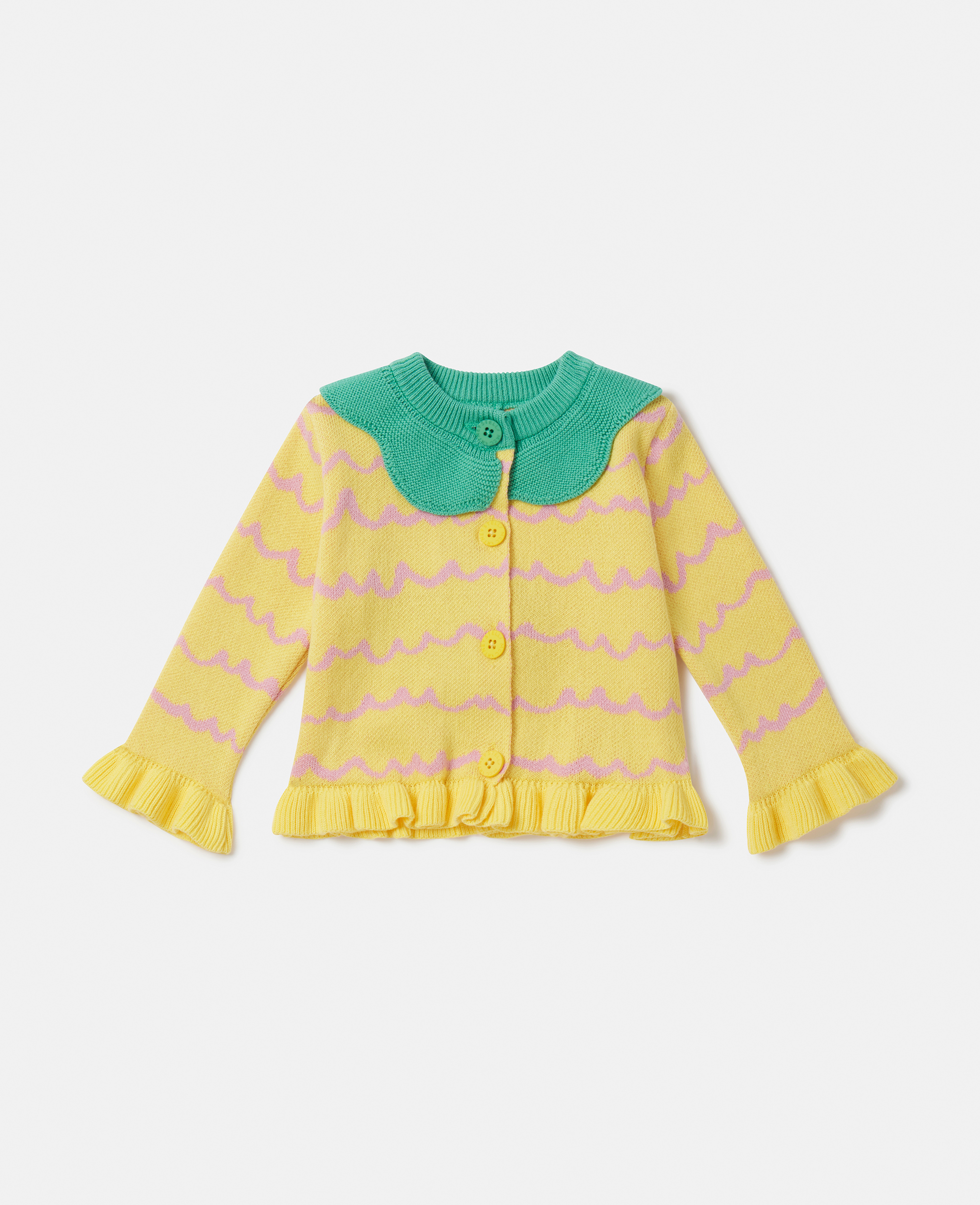 Stella Mccartney Kids' Pineapple Cardigan In Yellow