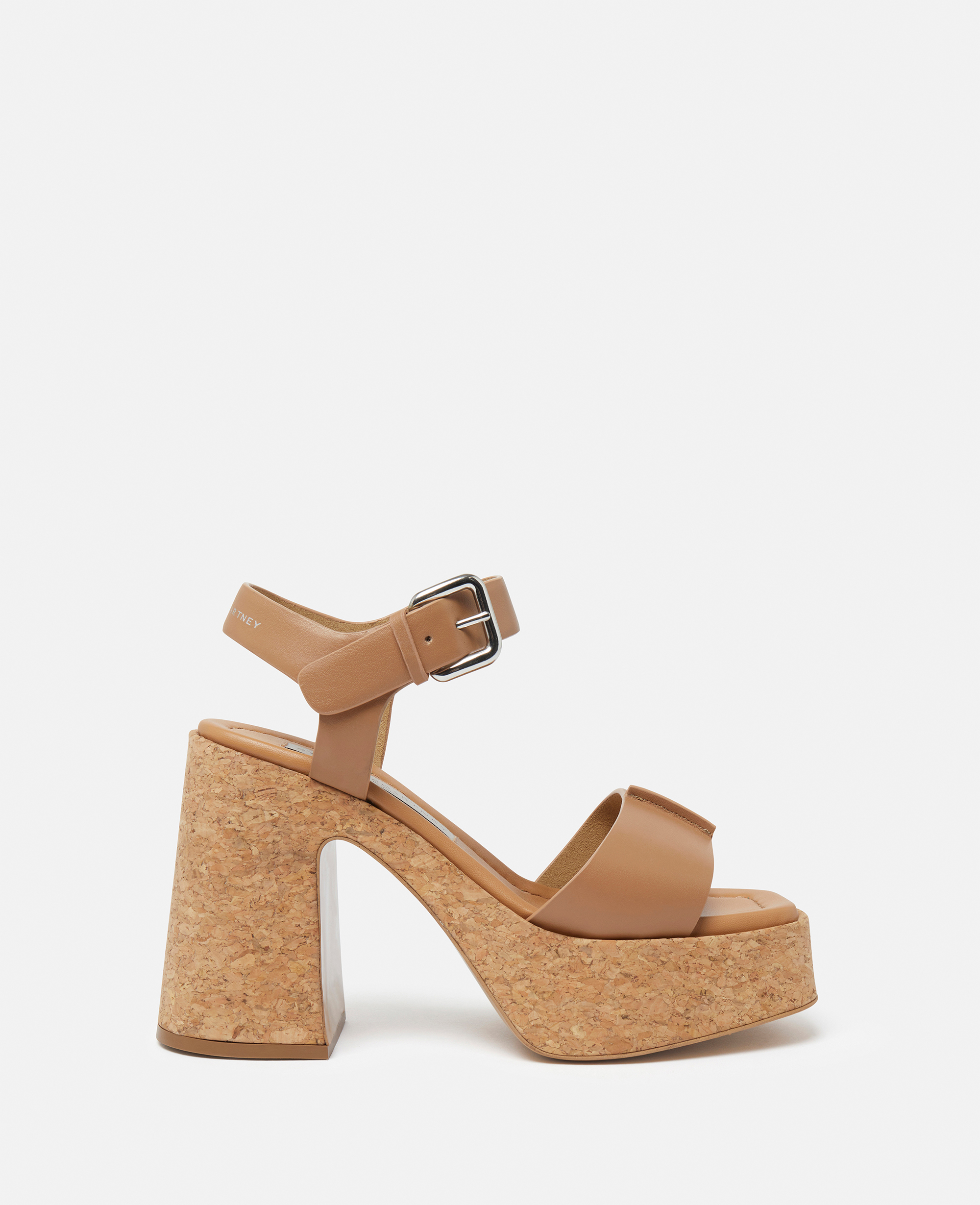 Stella Mccartney Skyla Buckled Platform Sandals In White