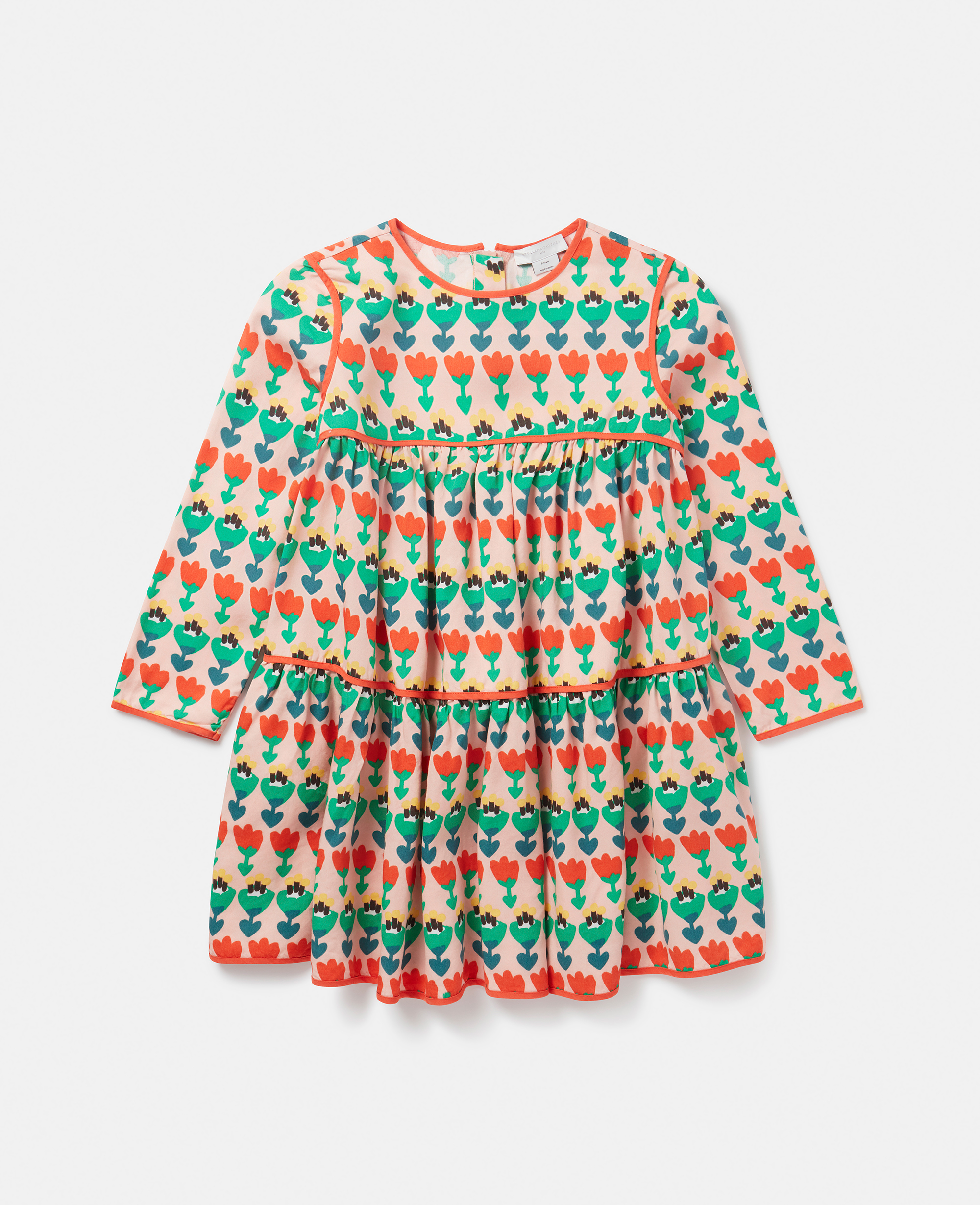 Stella Mccartney Tulip Print Layered Jersey Dress In Multicolour