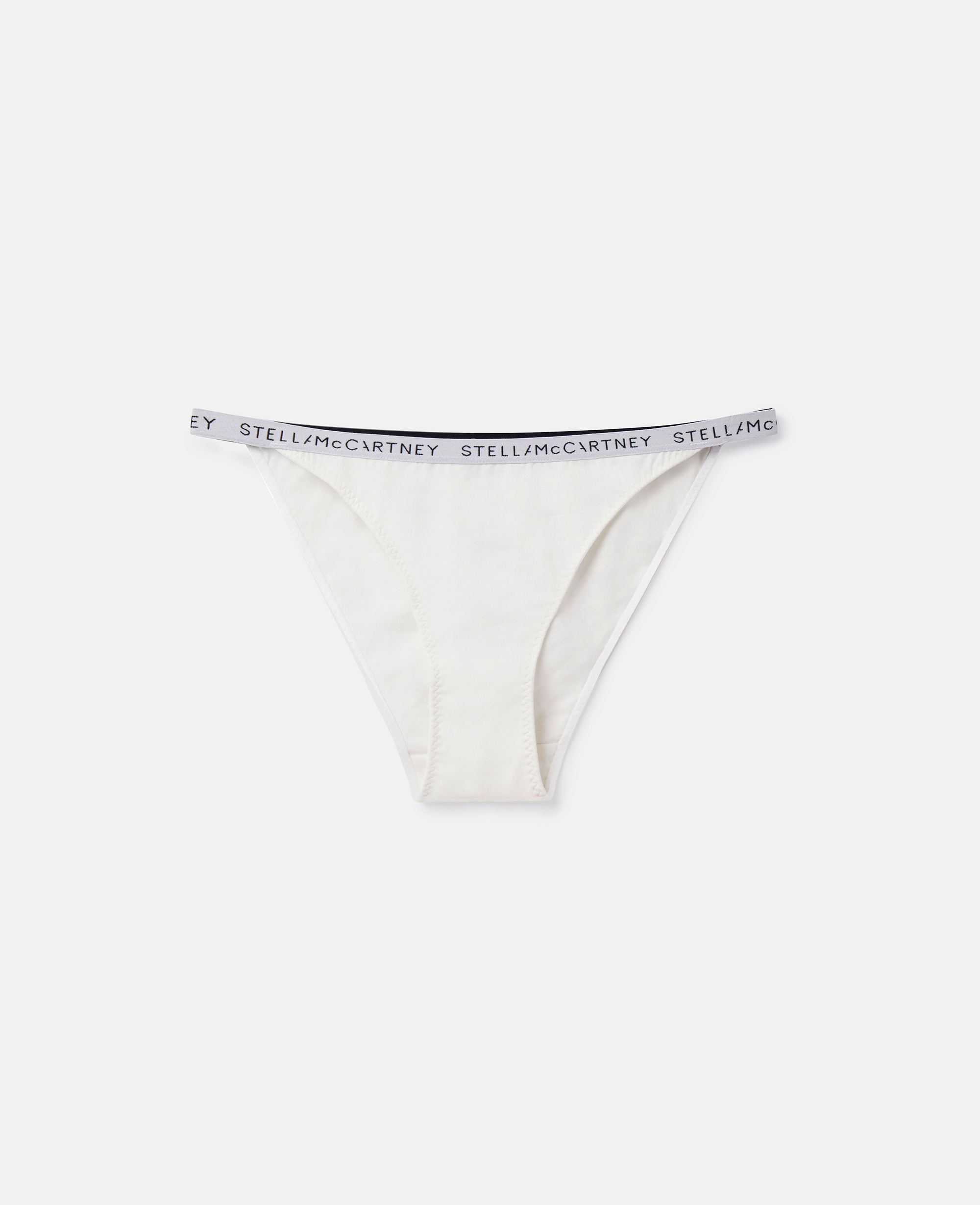 Shop Stella Mccartney Logo Tape String Bikini Briefs In White