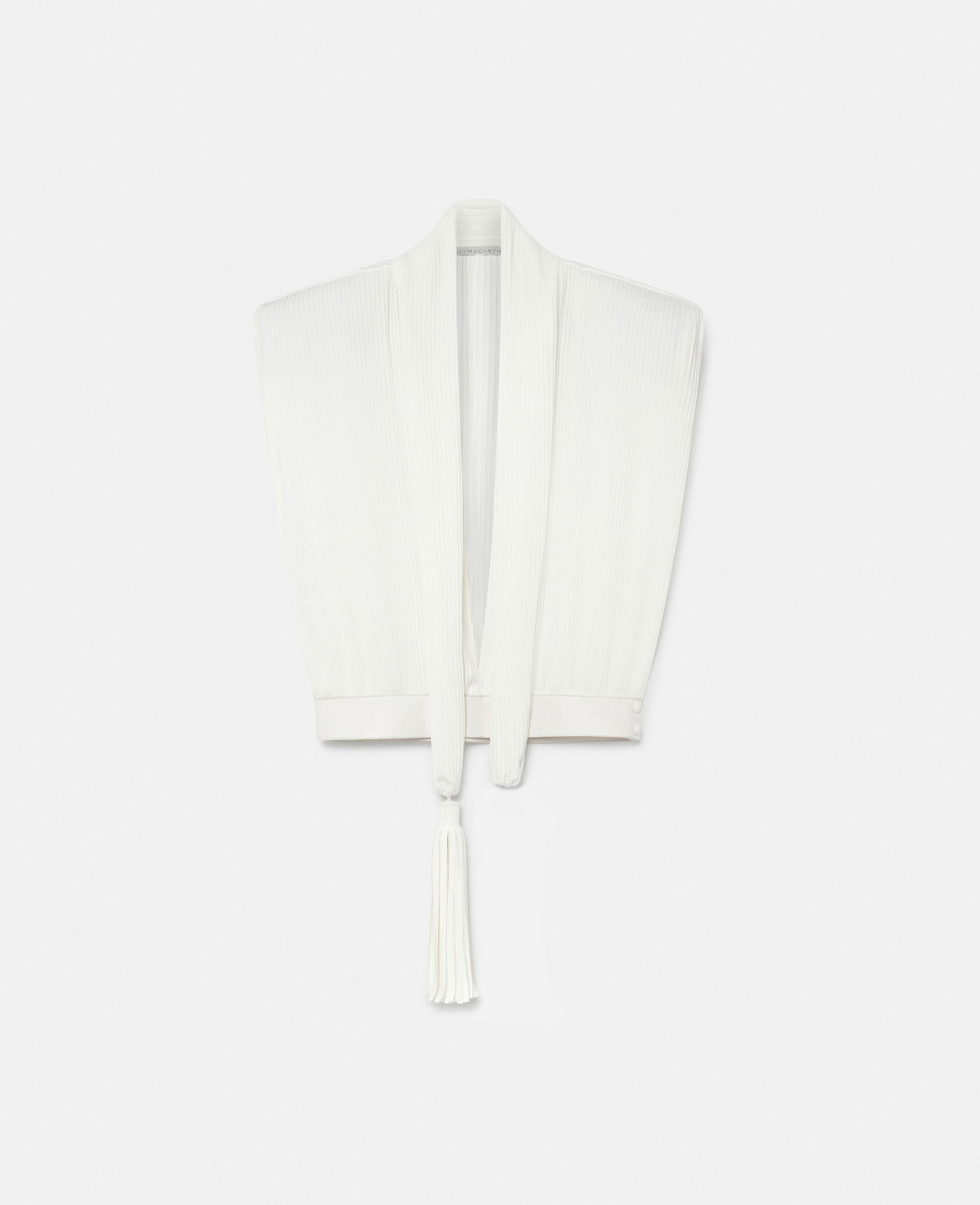 Shop Stella Mccartney Tassel Front Loose Shirt In Pure White