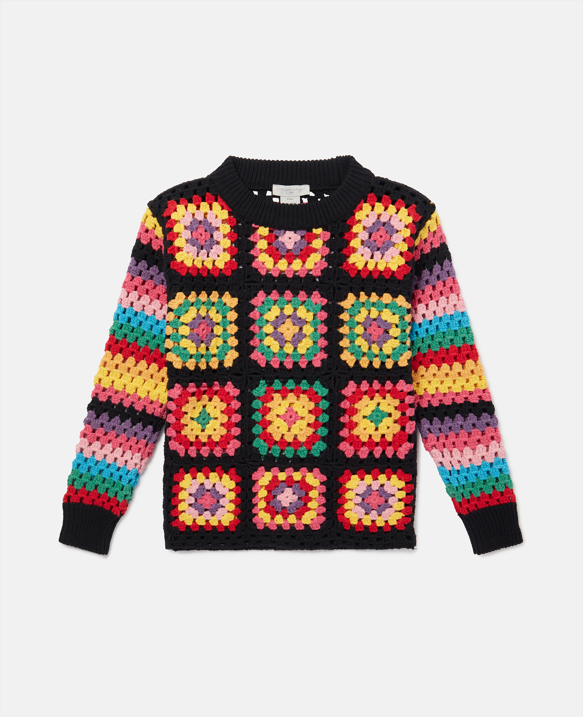 Stella Mccartney Granny Square Crochet Jumper In Multicolour