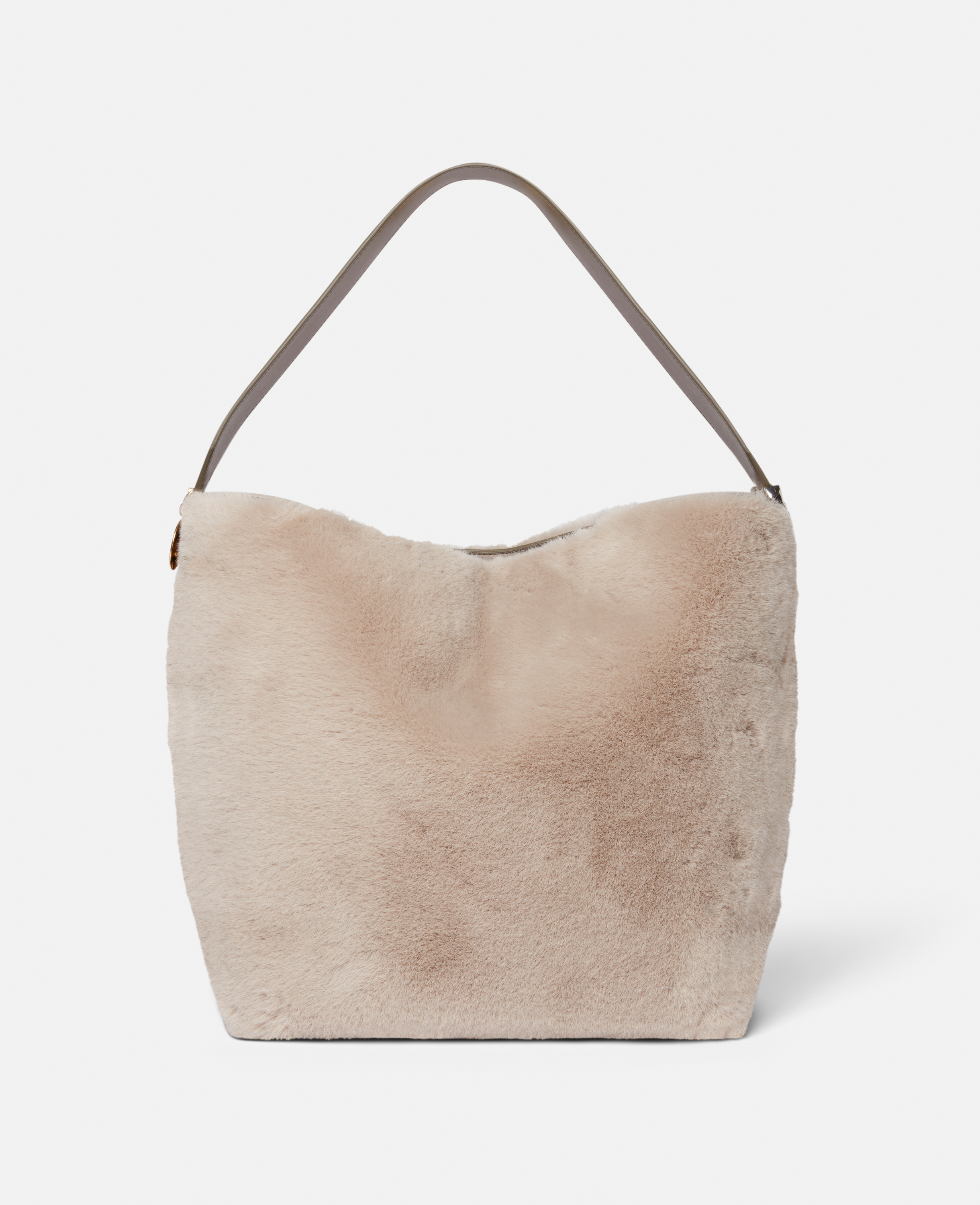 Stella Mccartney Frayme Fff Tote Bag In Light Taupe