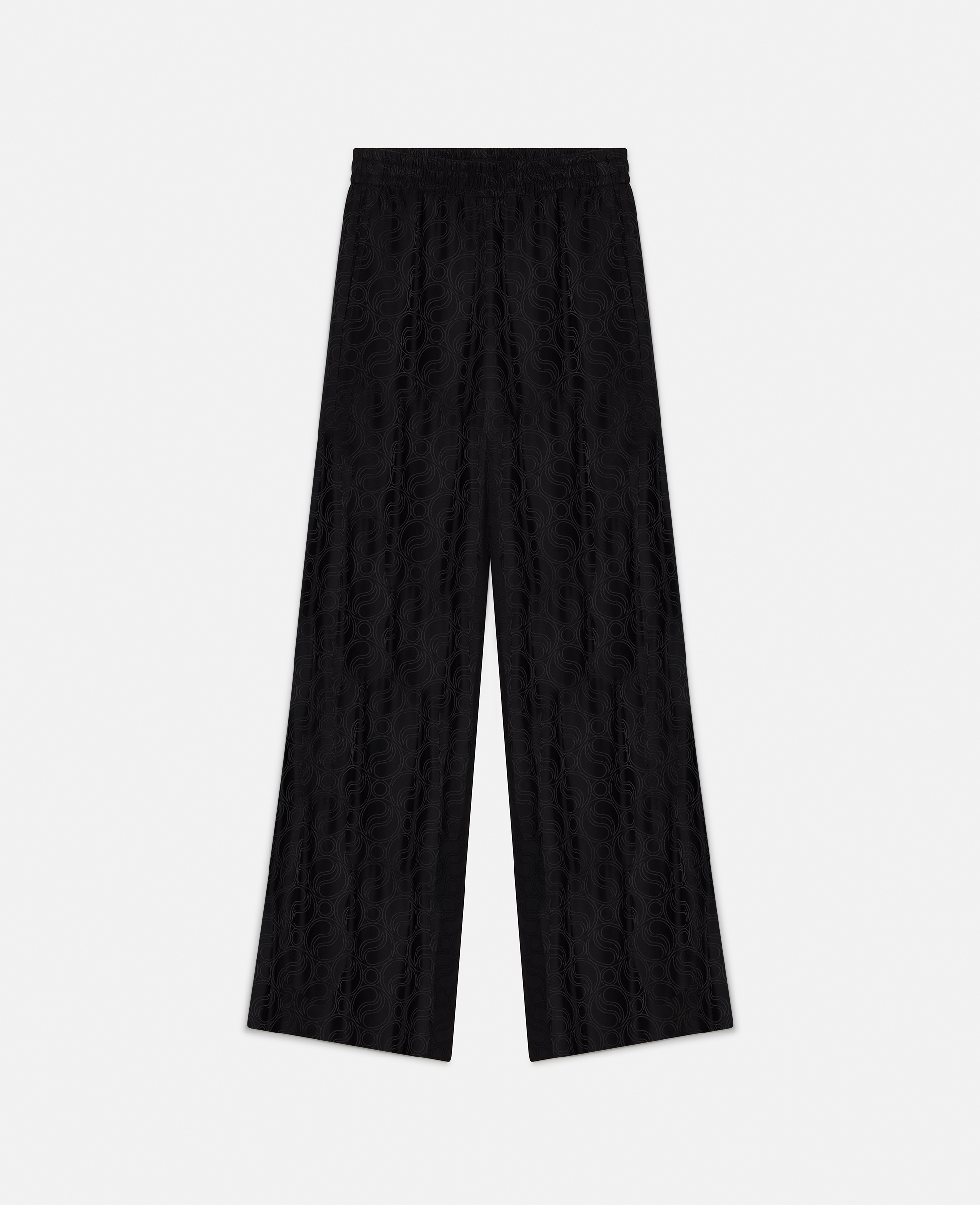 Stella Mccartney S-wave Wide Leg Trousers In Black