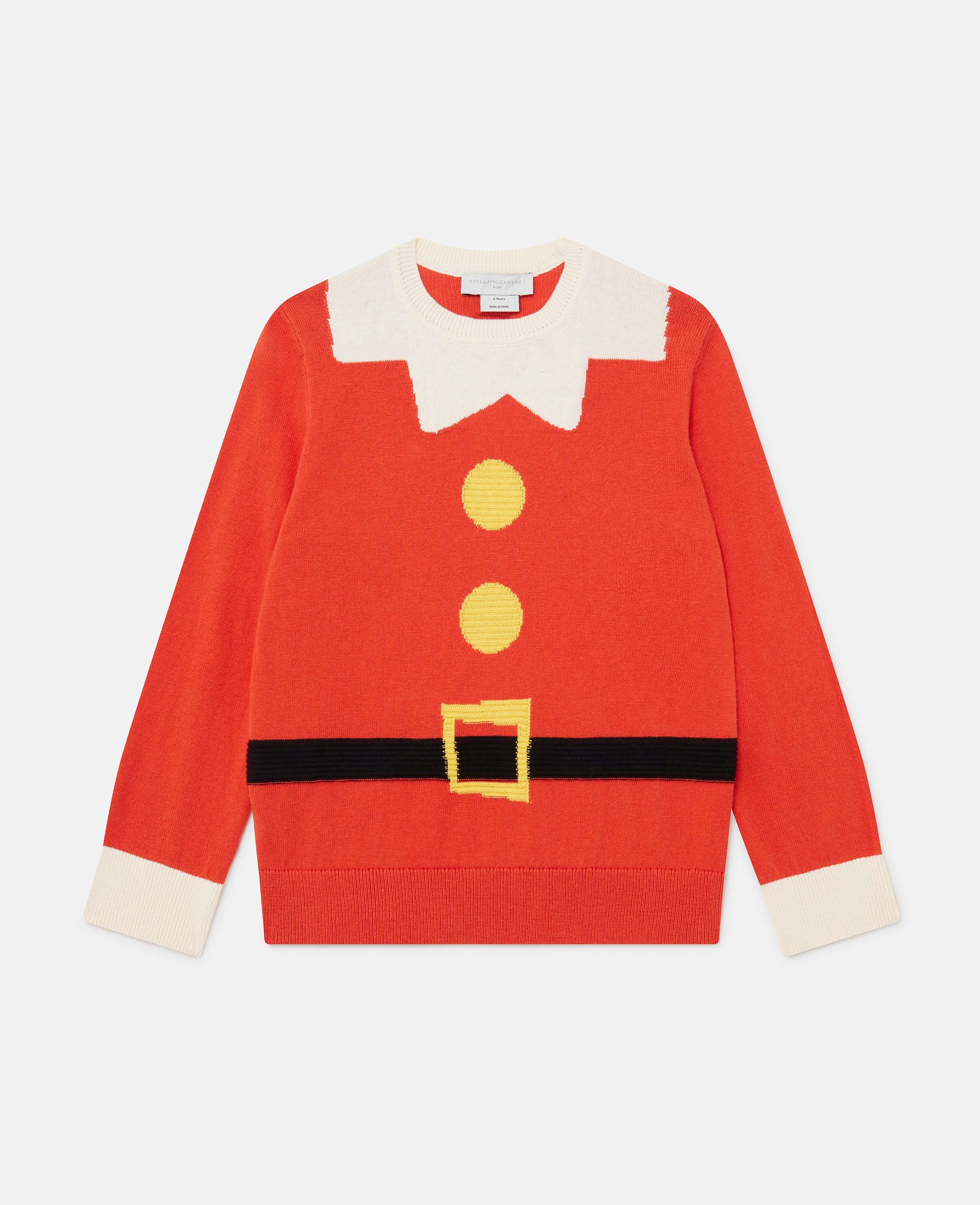 Shop Stella Mccartney Santa's Elf Knitted Jumper In Red