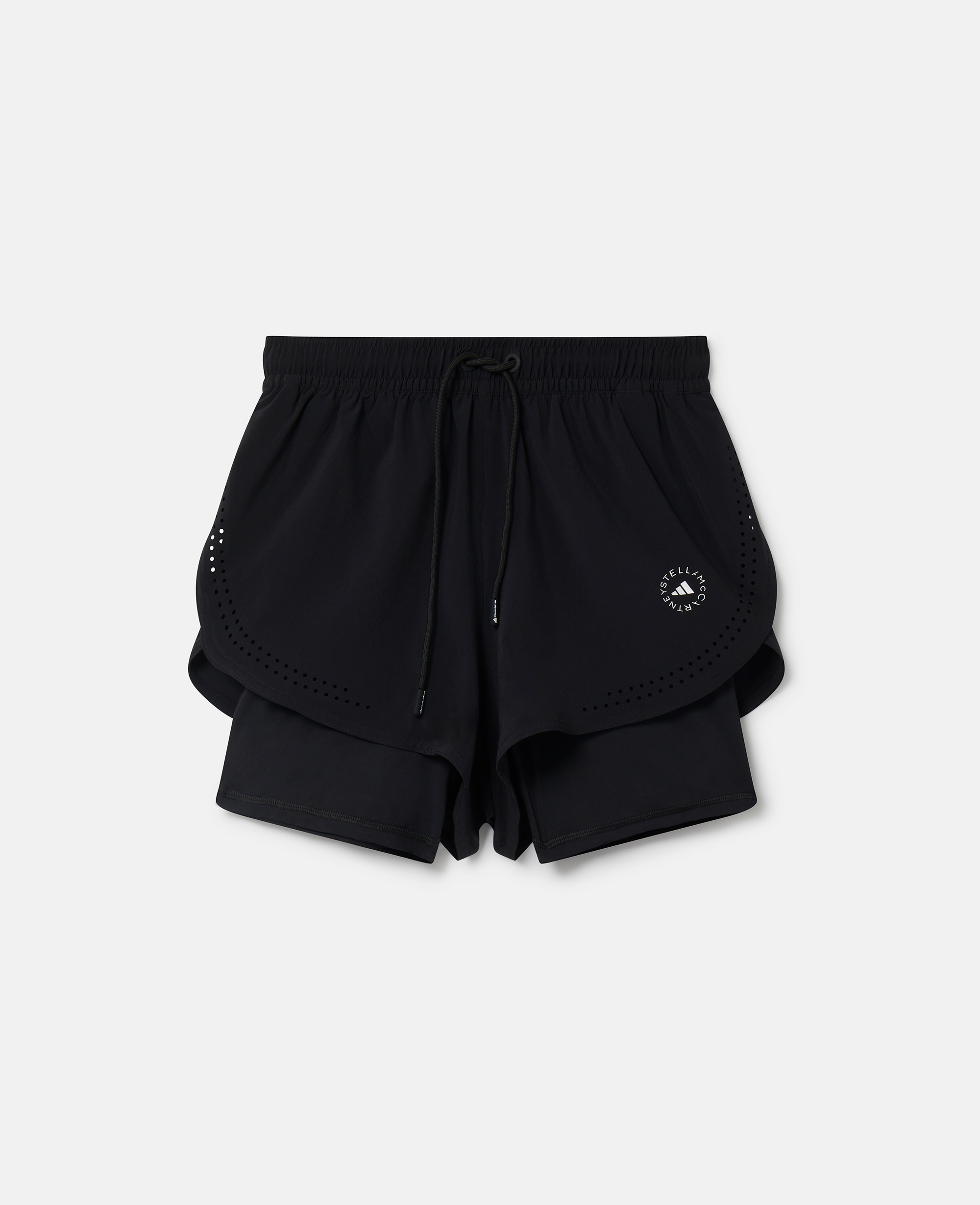 Shop Stella Mccartney Truepurpose 2-in-1 Training Shorts In Black