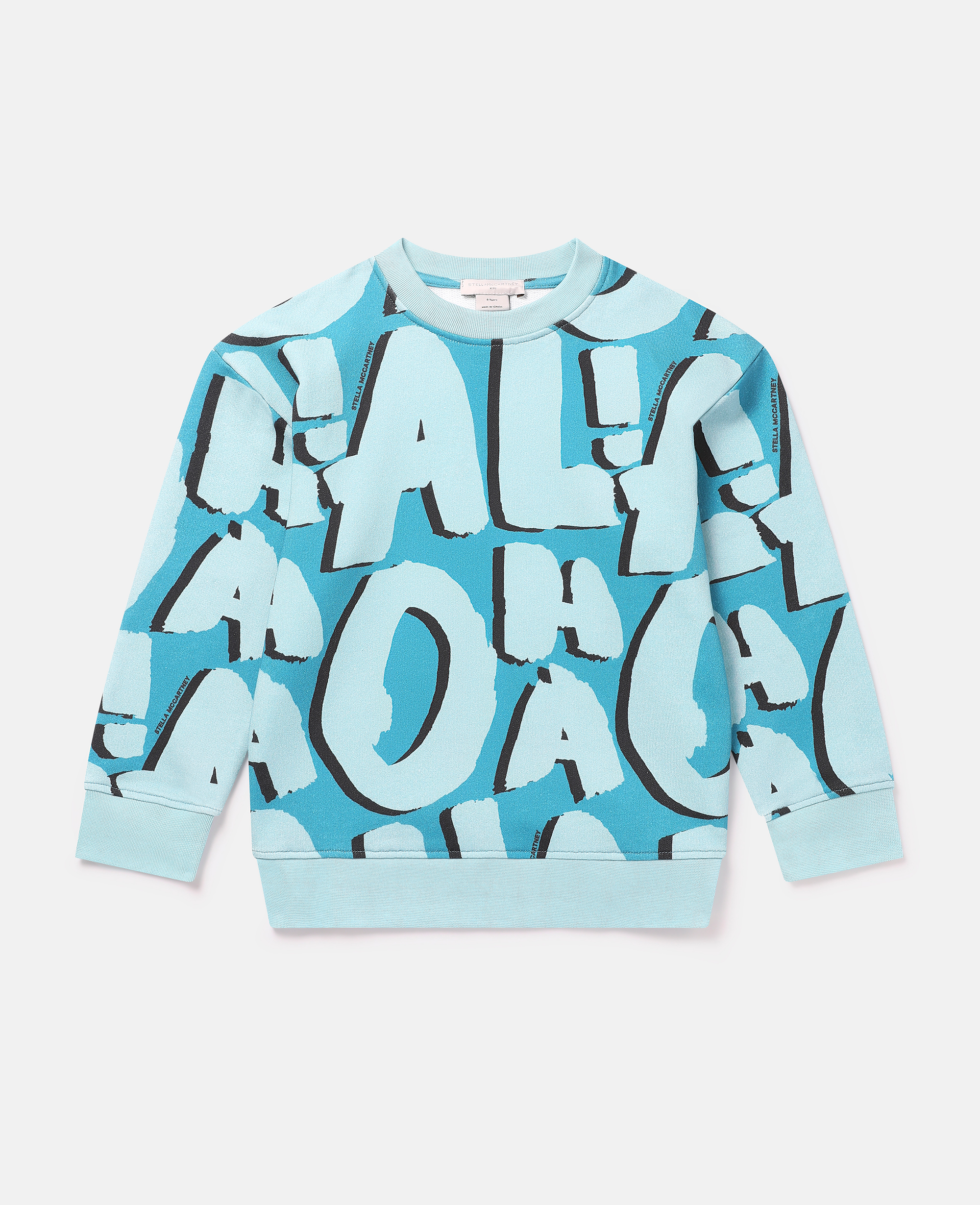 Stella Mccartney Kids' Aloha Lettering Sweatshirt In Bright Blue