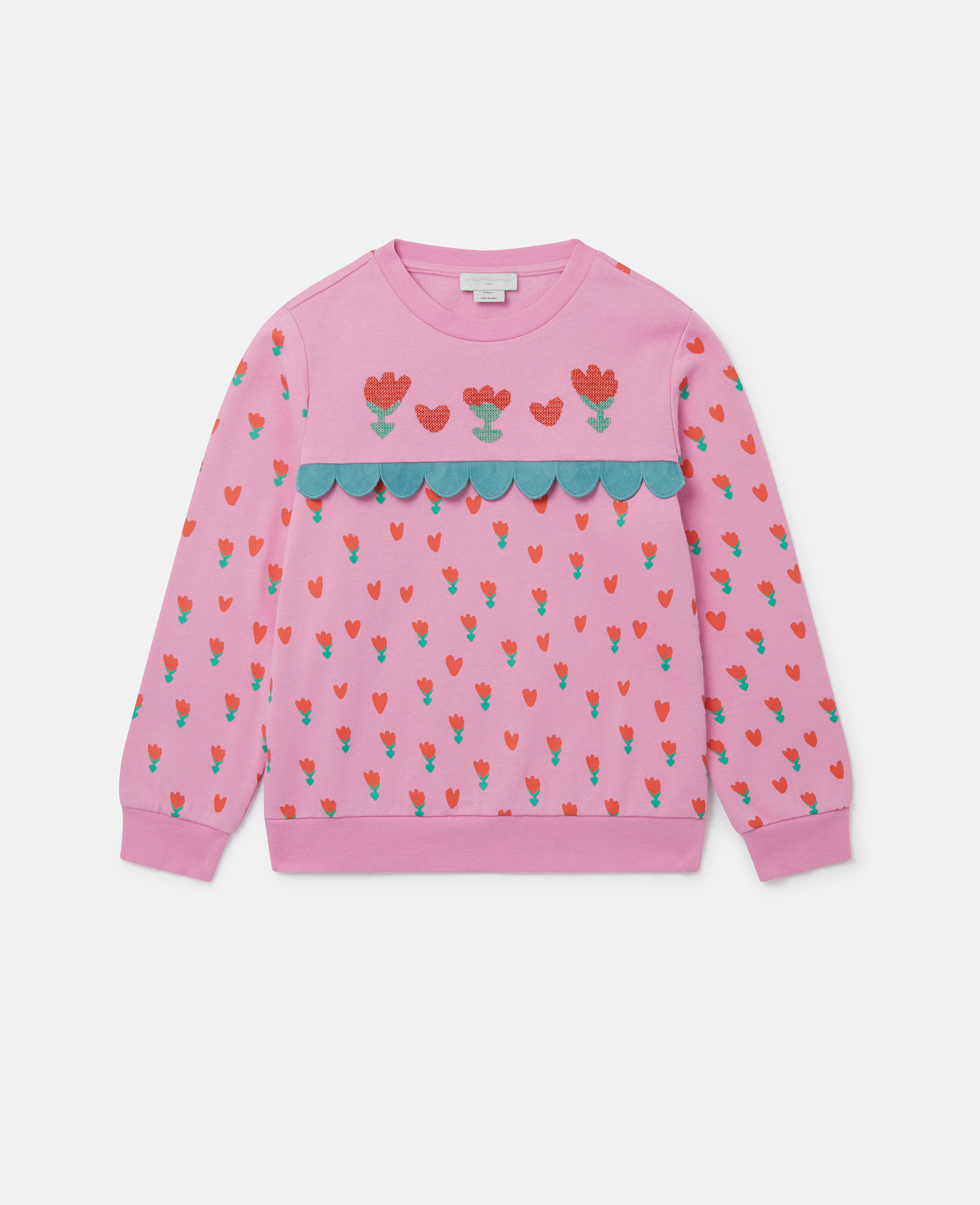 Stella Mccartney Kids' Tulip Print Sweatshirt In Pink