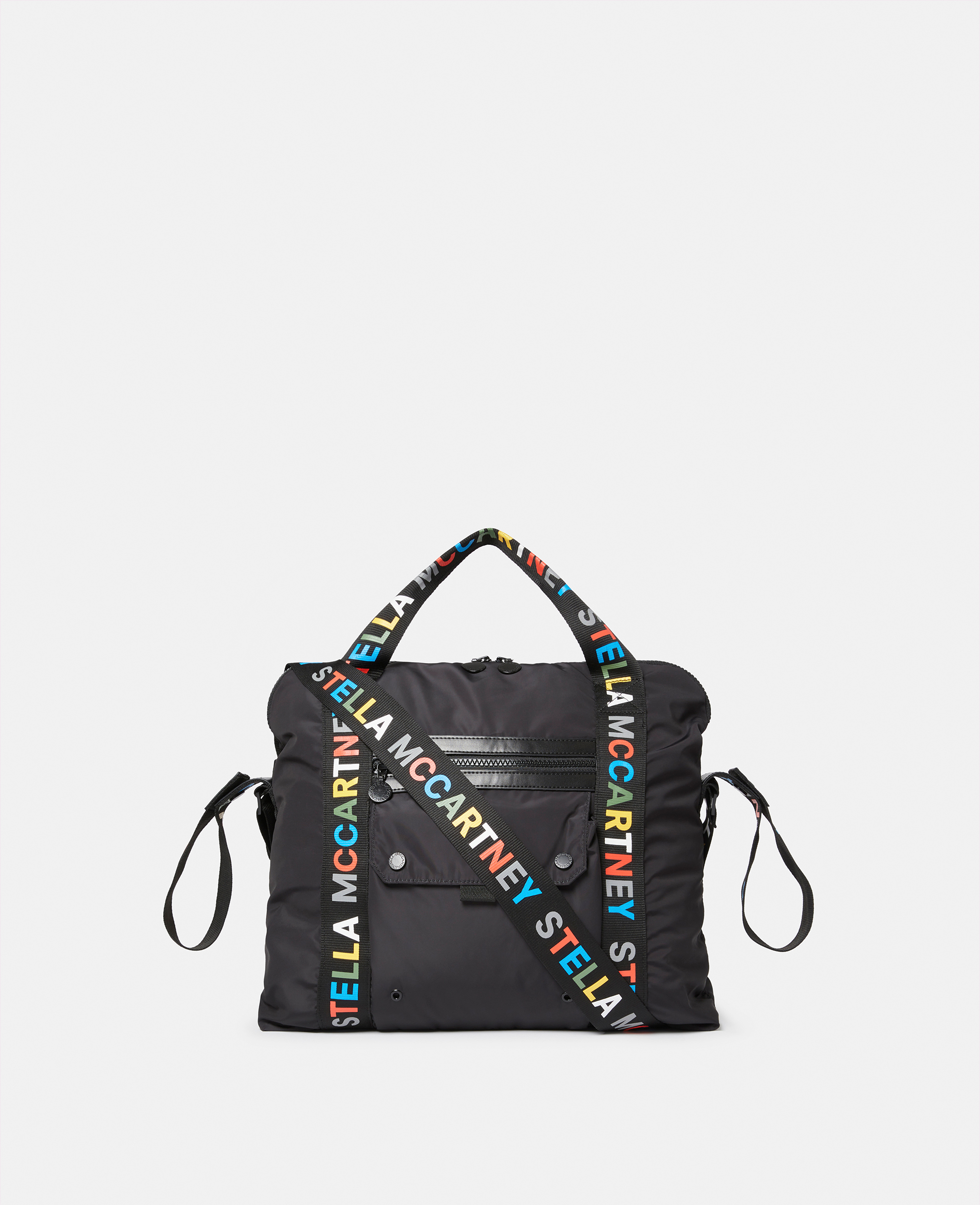 Stella Mccartney Kids' Logo Tape Changing Bag In Black