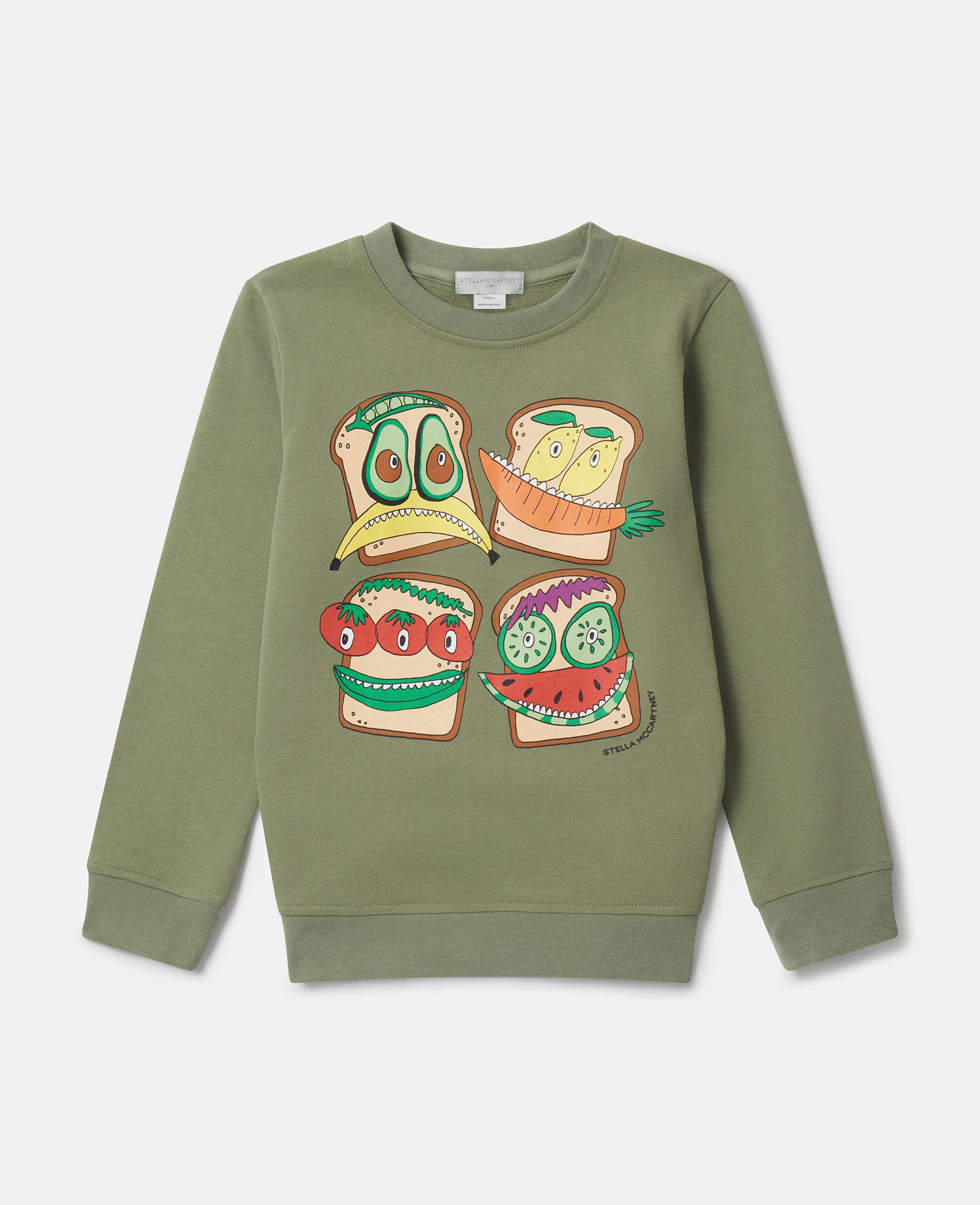 Stella Mccartney Veggie Sandwich Sweatshirt In Khaki