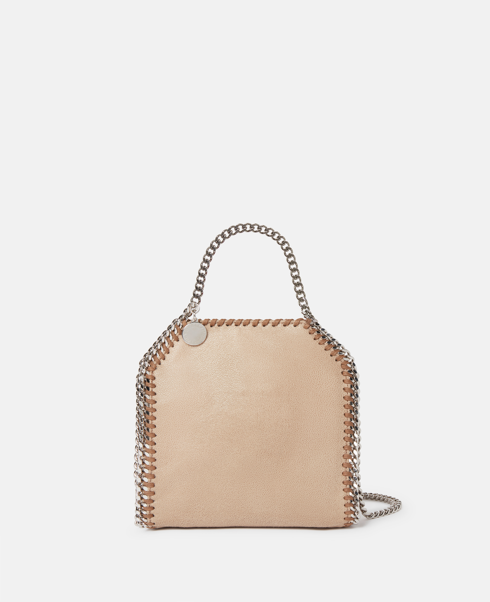 Shop Stella Mccartney Falabella Tiny Tote Bag In Toffee Brown