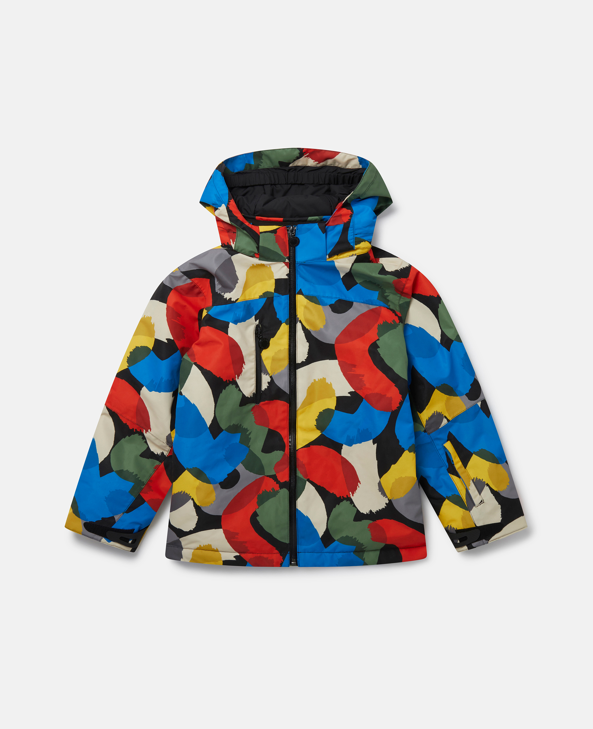 Stella Mccartney Colour Pop Smudge Print Hooded Jacket In Multicolour