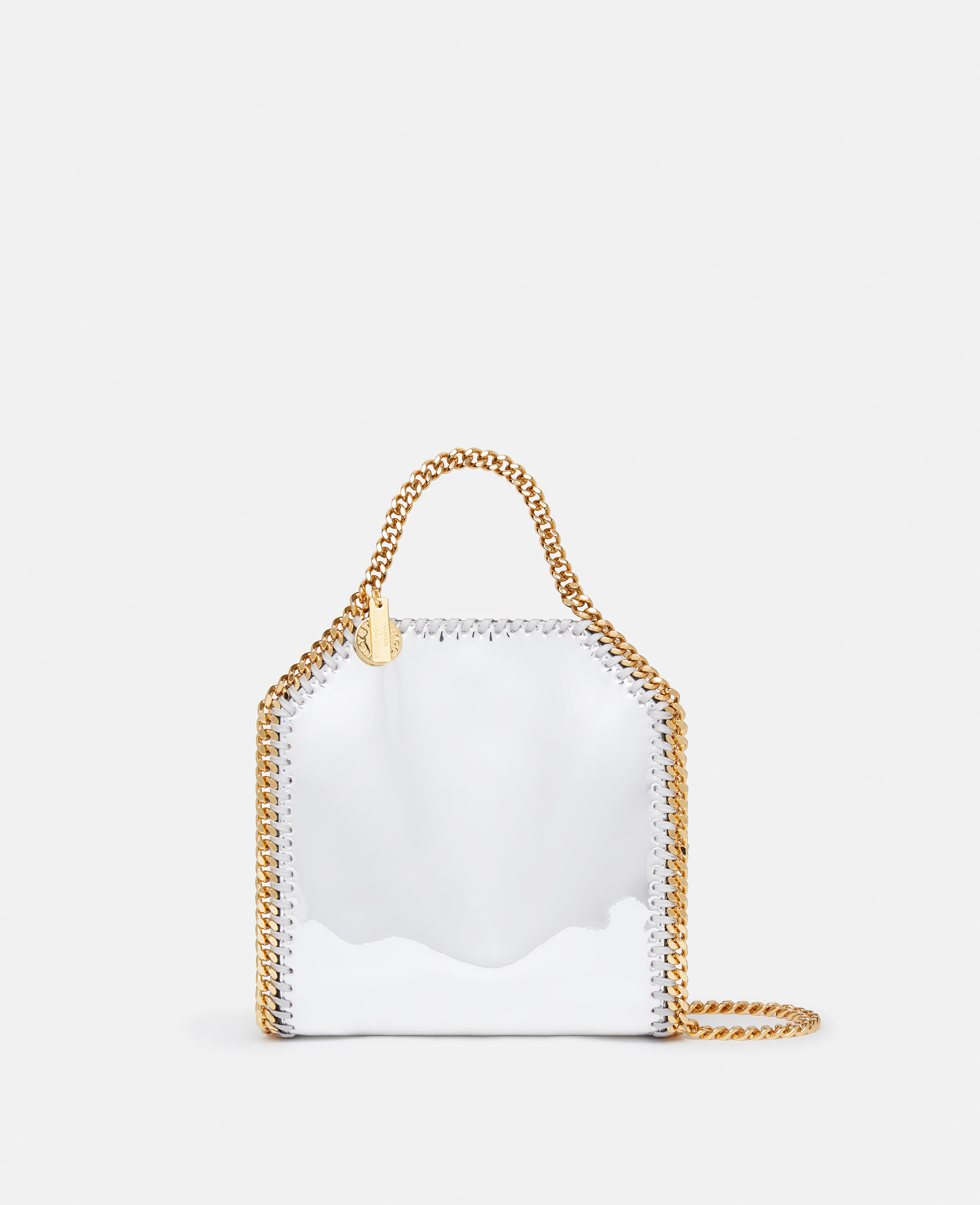 Stella Mccartney Falabella Mirrored Chrome-finish Tote Bag In Silver