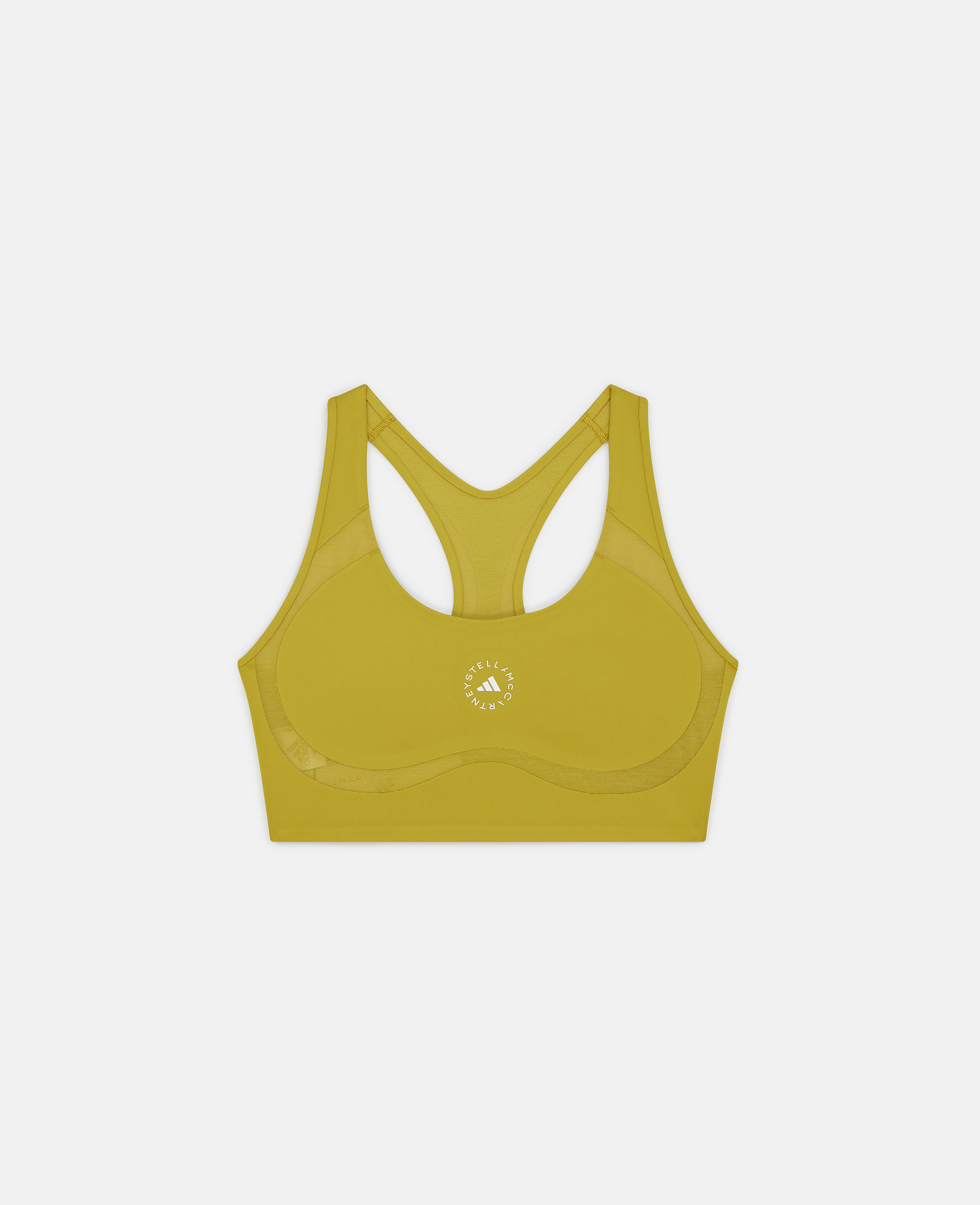 Shop Stella Mccartney Truepurpose Power Impact Medium Support Sports Bra In Pulse Olive