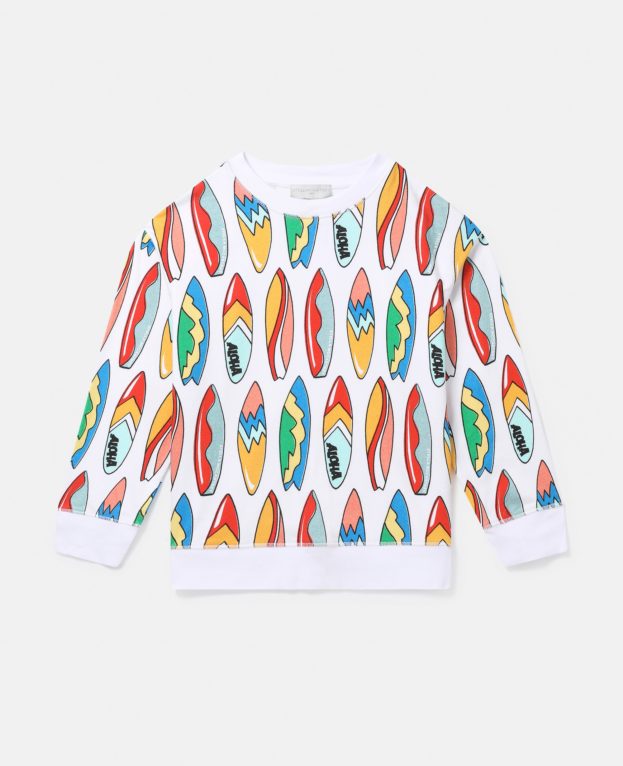 Stella Mccartney Kids' Surfboard Print Sweatshirt In Multi