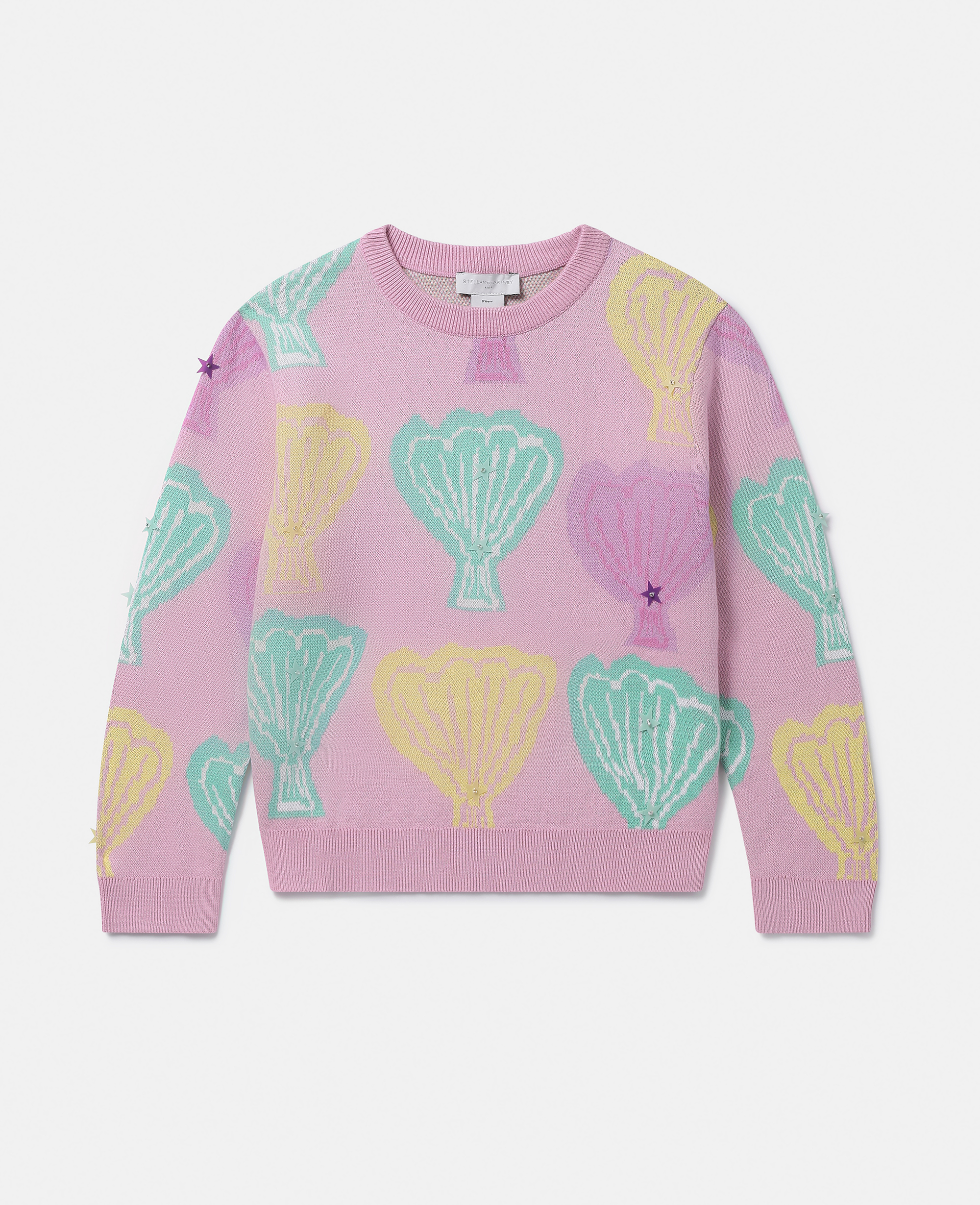 Stella Mccartney Seashell Jacquard Knit Jumper In Pink