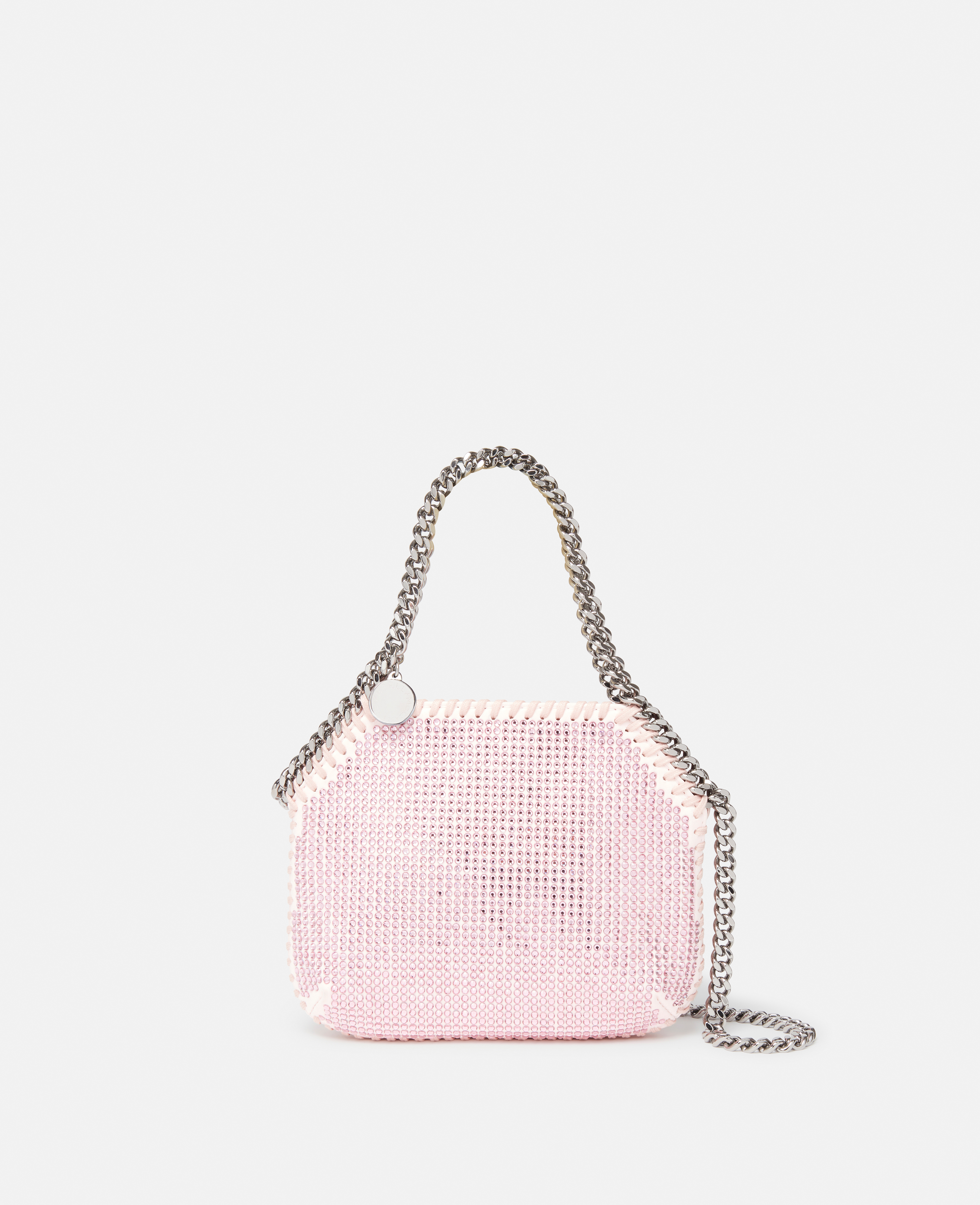 Stella Mccartney Falabella Crystal Mini Shoulder Bag In Rose