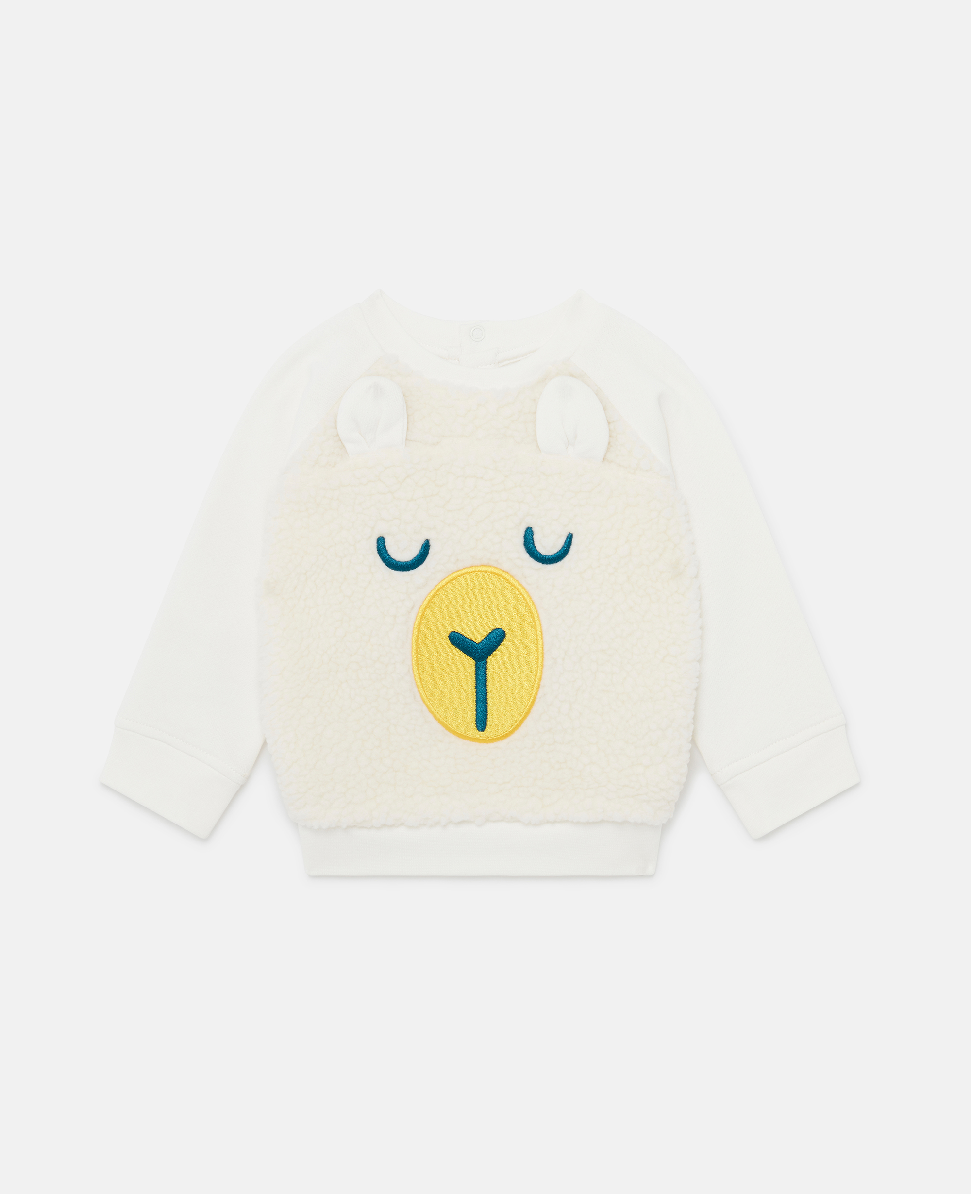 Shop Stella Mccartney Sheep Appliqué Round-neck Sweatshirt In White