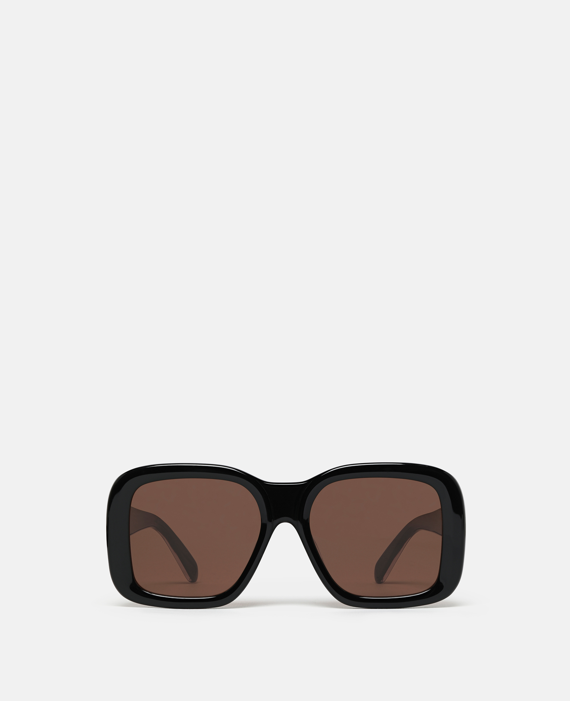 Stella Mccartney Oversized Square Sunglasses In Shiny Black