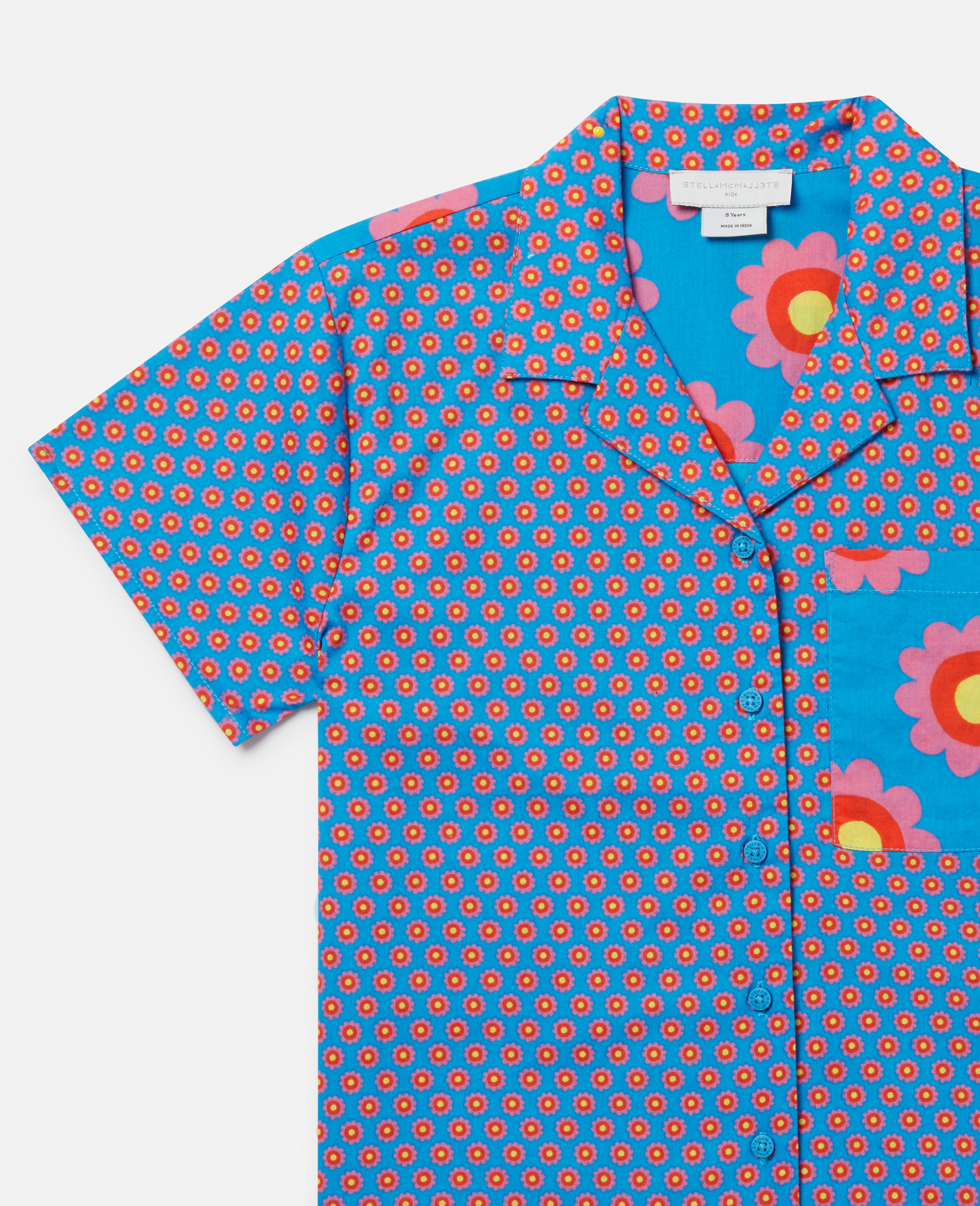 Stella Mccartney Graphic Flower Print Shirt In Blue