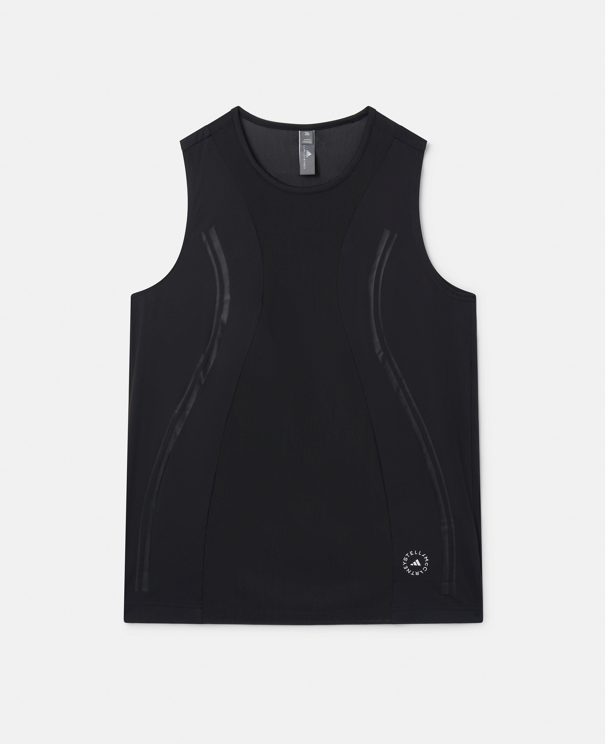 Stella Mccartney Truepace Running Tank Top In Core Black