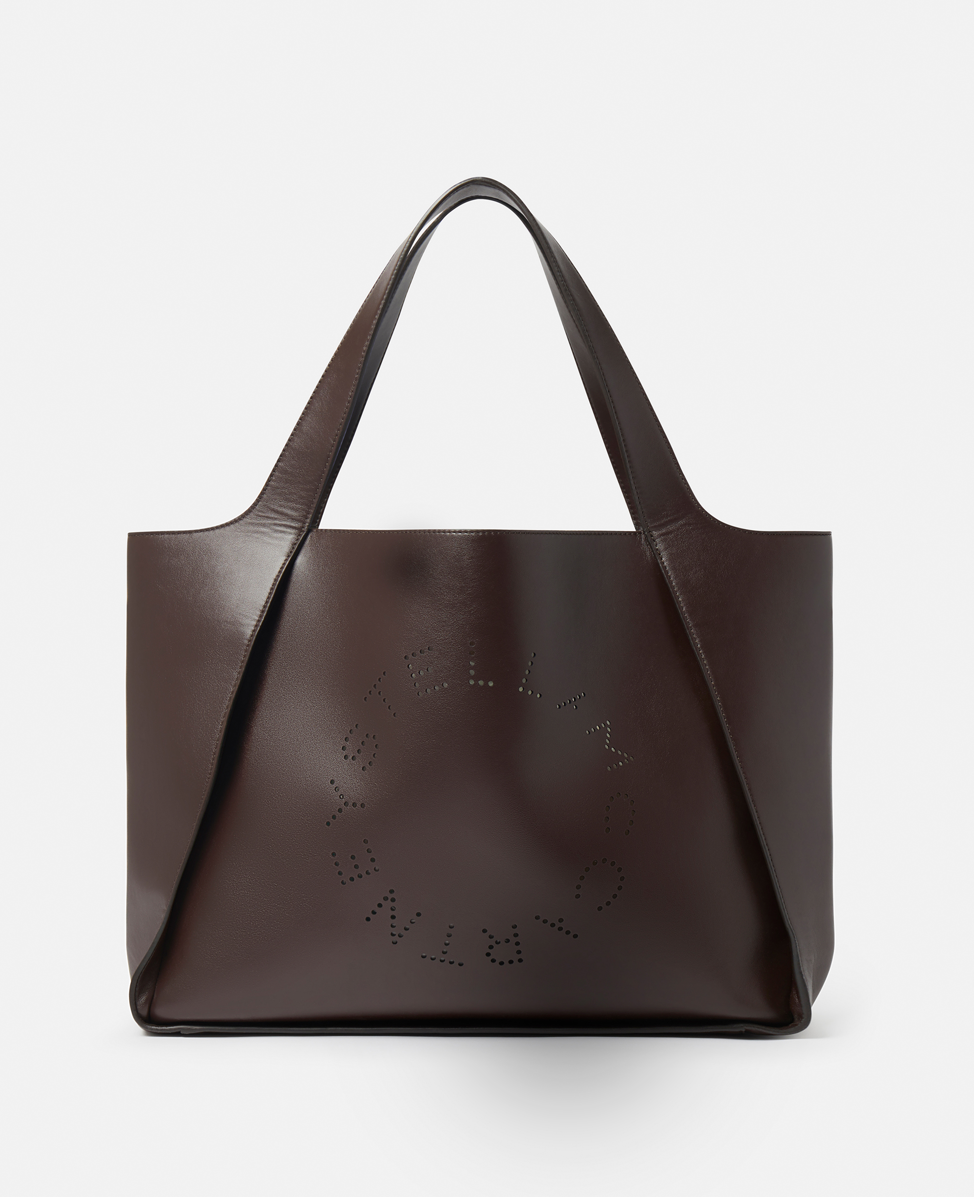 Stella Mccartney Stella Logo Tote Bag In Chocolate Brown